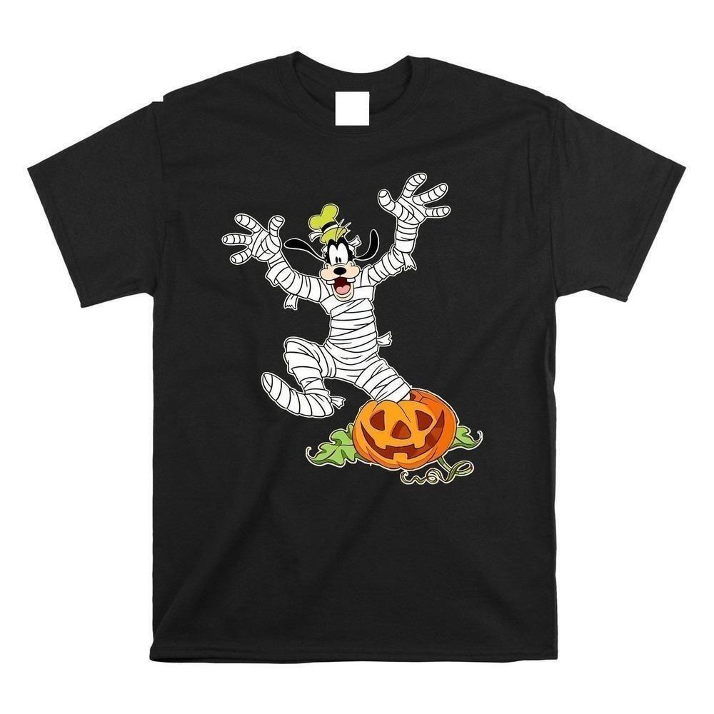 Goofy Mummy Pumpkin Cute Halloween Cartoon T-Shirt